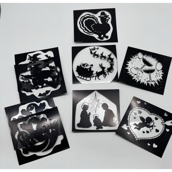 1994 Sun Hill Shadow Maker Projector w/ 9 Holiday Slides Needs Repair Vintage - Picture 2 of 10